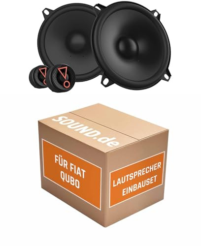 Lautsprecher Boxen Einbaupaket für JBL Stage3 507CF kompatibel mit FIAT Qubo Typ 225 vorne | 2X Tief-Mitteltöner 2X Hochtöner