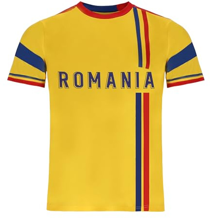 Rumänien Sport Trikot - Fußball WM EM Fan Shirt Oberteil Romania - Gelb
