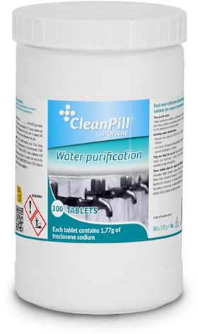 Water purification Tablets – 300 Tablets – Suitable for Human Consumption, eliminate Viruses, Bacteria and Other Harmful Microorganisms