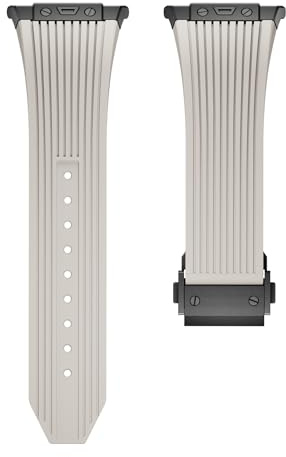 INF Silikonarmband für Samsung Galaxy Watch 7 47mm Ultra, Premium Komfort, Metallclips, Schwarz, 12.4 cm – Elegantes Ersatzarmband für Sport & Alltag