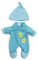 Miniland Set Puppenkleidung 21 cm, blaues Pyjama mit Schlafmütze, kaltes Wetter
