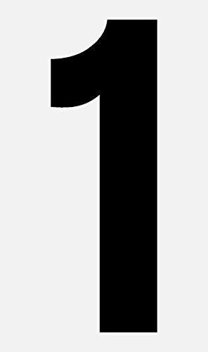 schwarze, selbstklebende Buchstaben und Ziffern 12cm seewasserfest, für Innen und Außen, Hausnummer, Bootskennzeichnung uvm. (1)