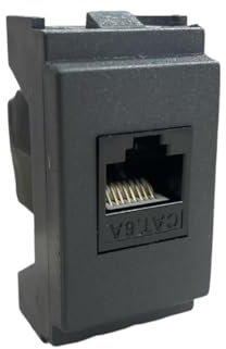oniroview Frutto rj45 UTP cat.6A compatibile vimar idea 16359.6 presa modulare 8 poli per cavi ethernet connessione a crimpare senza attrezzi, colore nero