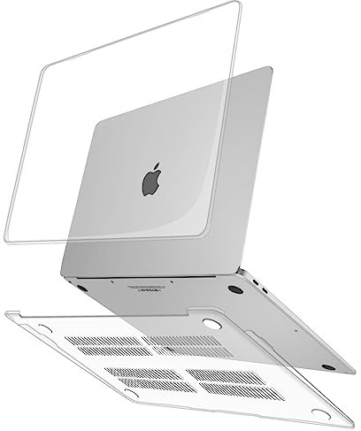 ZYB Custodia per MacBook Air 13 Pollici 2021 2020 2019 2018 (M1 A2337 A2179 A1932), Case Cover Copertina Protettiva Plastica Rigida per Mac Book Air 13 Touch ID, Trasparente