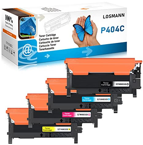 LOSMANN Toner Kompatibel für Samsung P404 CLT-P404C für Samsung 404S CLT-K404S CLT-C404S CLT-M404S CLT-Y404S for Samsung Xpress SL-C480W C480FW C430W C48X C480 C480FN C430 C432W C432 C433W (4er-Pack)