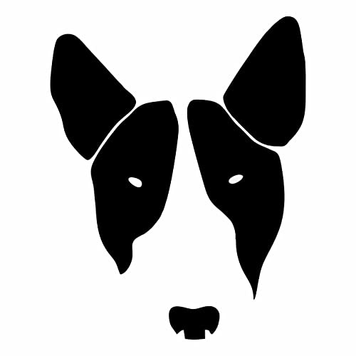 AMA SHOP Aufkleber, Motiv: Hunde, Rasse, Bullterrier Mod.4, Farbe: Schwarz, PVC, für Glasbilder, Wandaufkleber, Auto, Motorradhelm, Wohnmobil, Boot