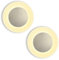 ZMH 2ER LED Wandlampe innen Wandleuchte: Modern Rund Flurlampe Warmweiß Eisen & Acryl Ø16cm 6.9W Wandbeleuchtung für Flur Treppenhaus Keller Schlafzimmer Wohnzimmer Arbeitszimmer Kinderzimmer