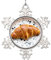 Croissant Weihnachtsschmuck 2022 Schneeflocke Ornament Niedliche Lebensmittel Weihnachtsbaum Ornamente Neuheit Metall Souvenir Geschenk Weihnachtsbaum Anhänger Winter Urlaub Neujahr Party Dekor 7,6 cm