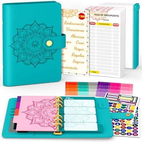 Agenda Ahorro Dinero Español, A6 Libreta de Ahorro en Español, Carpeta Ahorro Dinero Español, Organizador Ahorro Dinero, Libreta Ahorro Dinero, Agenda Para Ahorrar Dinero, Sobres Ahorro Dinero (Azul)
