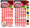 MDS Brand Design 2cm Zahlen Aufkleber | Selbstklebende Klebezahlen | Vinyl Hausnummern zum Aufkleben für Briefkasten, Mülltonnen Aufkleber, Buro Aufkleber, Zahlen für Außen & Innen Peel (Rot)