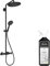 Colonne de douche thermostatique HANSGROHE Croma Select S 280 noir mat + nettoyant Briochin