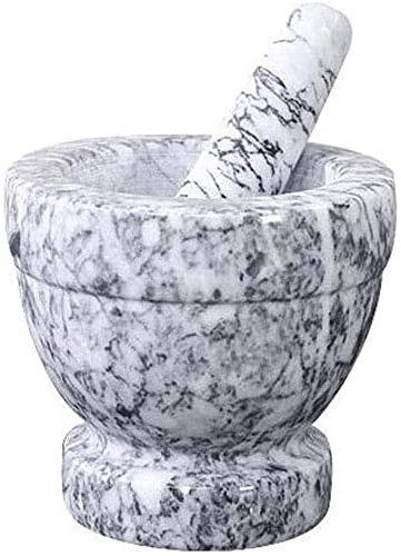Mörser- und Stößel-Set, Küchen-Natursteinmühle, manuelle Küchenmühle, für Kräuter/Gewürze/Knoblauch/Ingwer