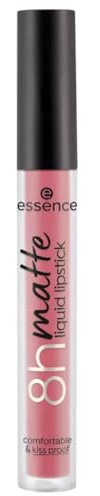 essence 8h matte liquid lipstick, Nr. 15, Pink, langanhaltend, mattierend, schnelltrocknend, matt, vegan, wasserfest, ölfrei, ohne Konservierungsstoffe, 1er Pack (2.5ml)