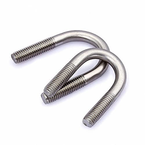 CSBYFZC U-Bolzen, 304 Edelstahl U-Schraubklemme U-Bolzen U-Bolzen M6 M8 M10 M12 zur Befestigung (Dimensionen: M6x48) (Color : M10x27)