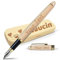 Personalized Fountain pen - Engravable with Name & Cute Designs, Includes 10 Extra Refills, Ideal for Business Gifts & New Year Presents, Perfect for Professionals & Students (Fountain pen, Pine)