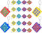 MEYAGOT Lot de 24 porte-clés Tic Tac Toe - Cadeau d'anniversaire d'enfant - Mini Tic Tac Toe - Jouet éducatif pour enfants de 8 à 12 ans - Porte-clés colorés