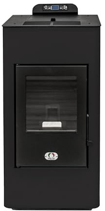 STUFE A PELLET ITALIA Super 12 KW 5 Étoiles - Poêle à Granulés à Air Ventilé Efficacité 91% Chauffe 120m² Autonomie 15H Programmable 5 Vitesses et Puissances Garantie 24 Mois Noir