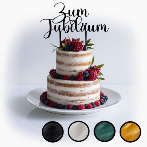 Cake Topper Zum Jubiläum – als Dekoration für Geburtstagskuchen und Torte - Geschenk für Kollegen