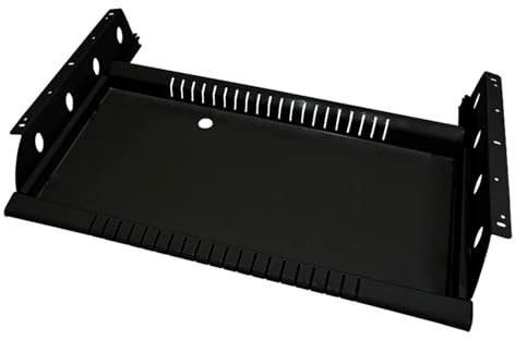 CYYHGD Steel Keyboard Tray Sliding Under Desk - for Keyboard Support Shelf - Slide-Out Platform - Adjustable Height, for Most Desks and Study Desks, Desk Extender Tray(Black)