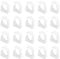 20 PCS White Plastic Water Pipe Clamps,Snap-On Single Tube Clips (32mm Inner Diameter)