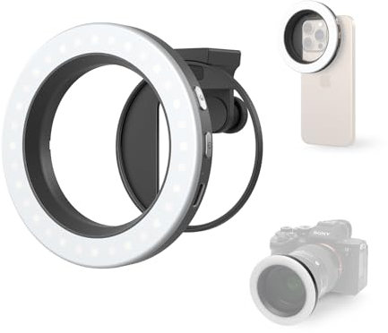 SMALLRIG Vibe P30 67mm Ring LED Video Light, Compact Bi-Color Light with High CRI ≥90, for 67mm Phone Mounts/Cases/Lenses, for Content Creation, Universal Threaded Filter Adapter Kit - 5203