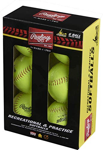 Rawlings Offizielle League Freizeit-Softbälle | YWCS11 | 27,9 cm | 6 Stück