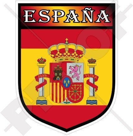 SPANIEN Spanischer Schild Espana 100mm Auto & Motorrad Aufkleber, Vinyl Sticker