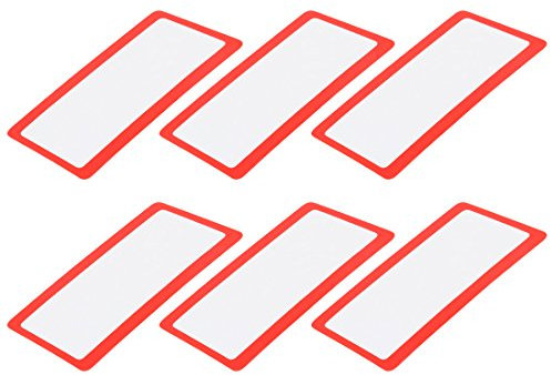 sourcing map 6Stk. Fresnel Lens Lupe 3X 300% Kreditkarte Lupe Rot 75mmx40mm DE de