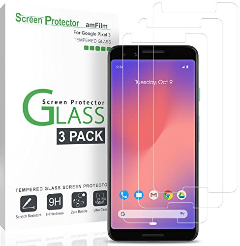 amFilm Schutzfolie für Pixel 3 (3 Stück), Schutz Hüllenfreundliche Displayschutzfolie für Google Pixel 3