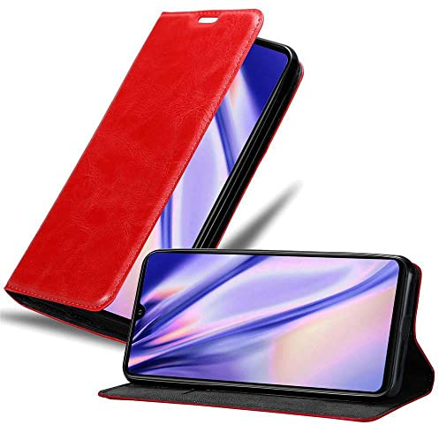 Cadorabo Hülle kompatibel mit Huawei P30 PRO aus Premium Kunst Leder Flip Klappbare Stoßfeste Magnetische [Standfunktion] [Kartenfächern] Cover Hülle für Huawei P30 PRO Tasche in Rot