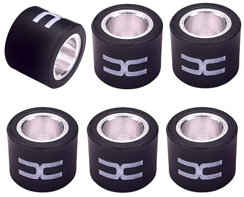 (6x) GALET DE VARIATEUR 19x17 MM 5.5G A 12G MAXI SCOOTER 125CC MOTO MOBYLETTE TENDEUR ROULEAU (12g)