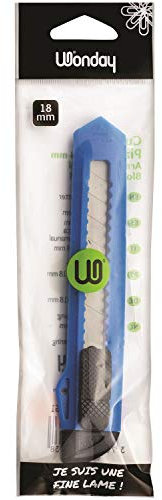 WONDAY Cutter plastique 18 mm - Blocage manuel - Embout casse-lame