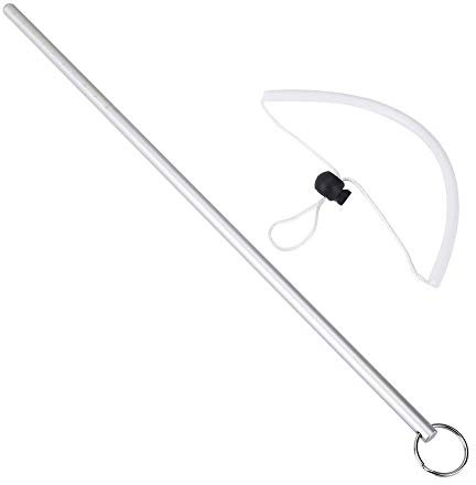 CHICIRIS Scuba Diving Pointer Rod bunter Hummerstab Aluminiumlegierung Diving Noice Maker mit Lanyard(Silber)