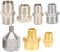 BigKing 7Pcs Airbrush Adapter Set, 1/8in 1/4in BSP Connector, Airbrush Threaded Plug, Quick Release Disconnect Couplers for Compressor Airbrush Hose