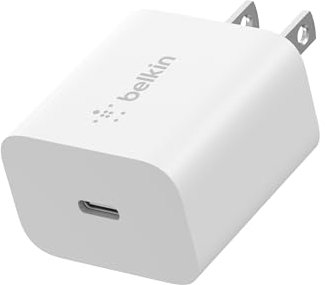 Belkin BBC005-WH Cargador de Pared PD USB-C, 20W, con PPS, Blanco