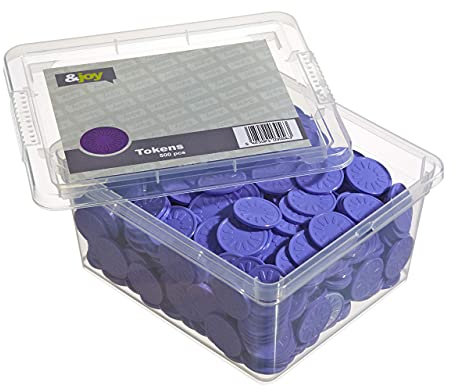 En-Joy - Platos plásticos grabados (500 unidades, 29 mm), color morado
