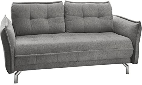 piolo Belana 2-Sitzer Sofa in Lettino Grau, angenehmer Webstoff, verstellbare Armlehnen, hochwertige Polsterung, gemütliches Sofa in modernem Design