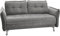 piolo Belana 2-Sitzer Sofa in Lettino Grau, angenehmer Webstoff, verstellbare Armlehnen, hochwertige Polsterung, gemütliches Sofa in modernem Design