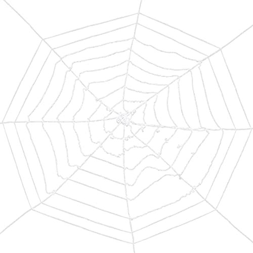 Happyyami Spinnennetz Aus Garn Spinnennetz-Halloween-Accessoire Großes Spinnennetz Gefälschtes Spinnennetz Gruseliges Spinnennetz Spinnennetz- Web-Halloween Weiß Partybedarf Riese