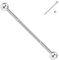 14G Industrial Bar Industrial Piercing Ohrringe Silber Knorpel Ohrring CZ gepflastert Industrial Barbell Chirurgenstahl Industrial Piercing Schmuck 1 1/2 Zoll 38mm Körperschmuck für Damen Herren