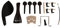 Bnwoinb 4/4 Ebenholz Violine Teile Saitenhalter Wirbel Kinnhalter Ahorn Bruecke Set