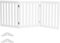 COSTWAY Cancelletto per Cani Pieghevole in Legno con 3 Ante, Ideale per Cani di Piccola/Media Taglia, Adatto a Scale, Soggiorno e Cucina, 152 x 60 cm, Bianco