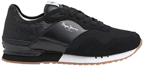 Pepe Jeans Damen London W Troy Sneaker, Black, 38 EU