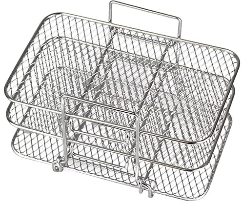 Dellx Air Fryer Rack pour Ninja Double Air Fryer 304 Acier Multi-couche Déshydrateur Rack Toast Rack Air Fryer Accessoires