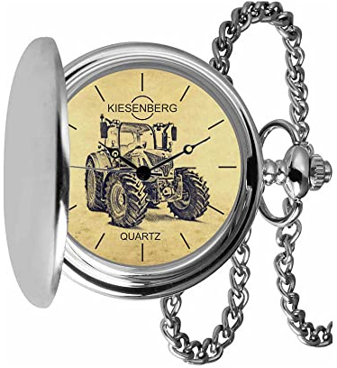 KIESENBERG Taschenuhr Vintage Silber Persönliches Geschenk für Fendt 700 Vario Traktor Trecker Herren Uhr TA-5647