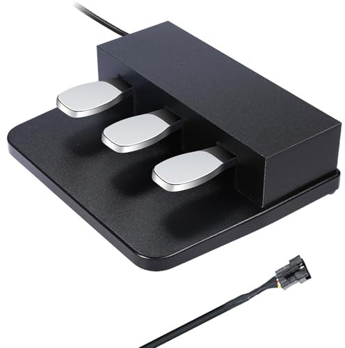 Zreephy 3-Pedal-Einheit für Digitalpianos, tragbare 3-Pedal-Platine, kompatibel mit Casio PX150, PX160, PX350m, PX358, PX360 Klaviertastaturen (schwarz)