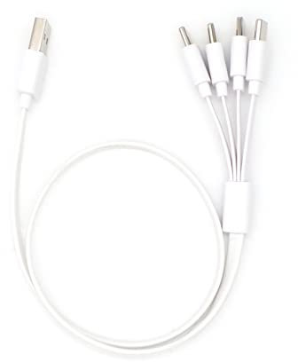 SZEMPTY Câble USB de type C 4 en 1 de 0,5 m pour batteries USB-C, 4 ports USB C, câble de charge pour minuterie, Bluetooth, téléphone