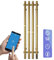 ESOP Scaldasalviette Elettrico Oro Radiatore Scaldasalviette 950 x 257 mm 100 W Termoarredo Elettrico da Bagno Termostato WiFi Intelligente Asciugabiancheria da Parete Stendino Elettrico con 8 Ganci