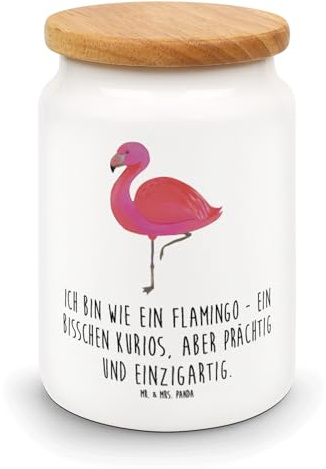 Mr. & Mrs. Panda Dose Flamingo Classic - Geschenk, Spruch, glücklich, leckerlidose, Sohn, Kaffeedose, Ich, behälter, Freundin, Aufbewahrungsdose, Vorratsbehälter, Prächtig, Vorratsdose