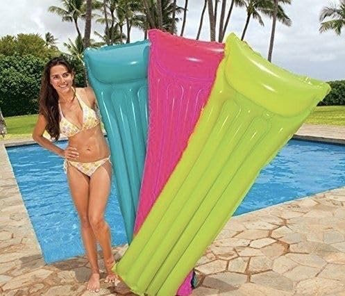 ADEPTNA Inflatable Pool Float Air Mat Airbed Pool Lilo Blow Up Mattress Swimming Pool Beach Summer Fun Air Mat Lounge